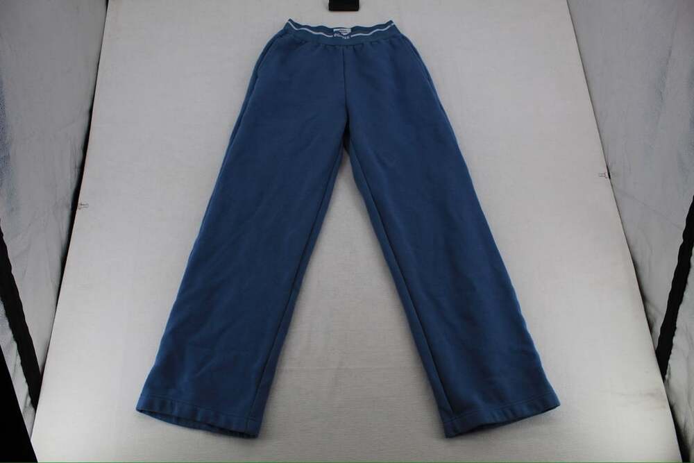Bo & Tee Blue Sweatpants Women's XS Wide Leg Drawstring Lounge Joggers